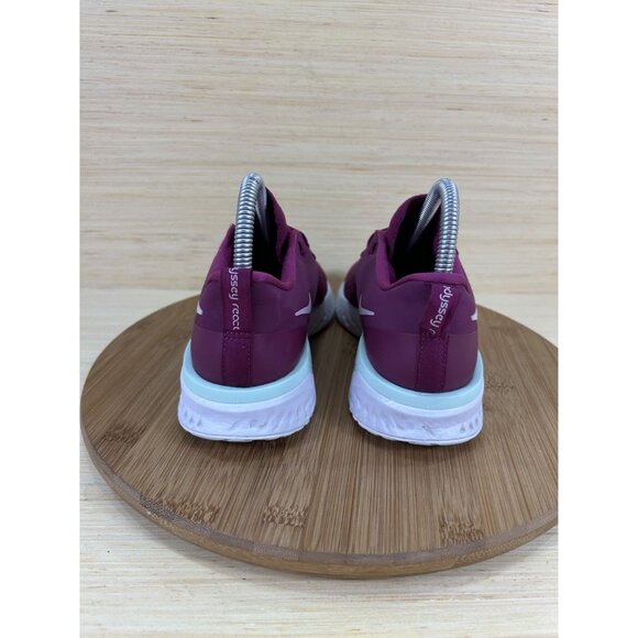 Nike Oddessy React 2 Flyknit Raspberry Athletic Running Shoes Womens Size 7 - Picture 4 of 8